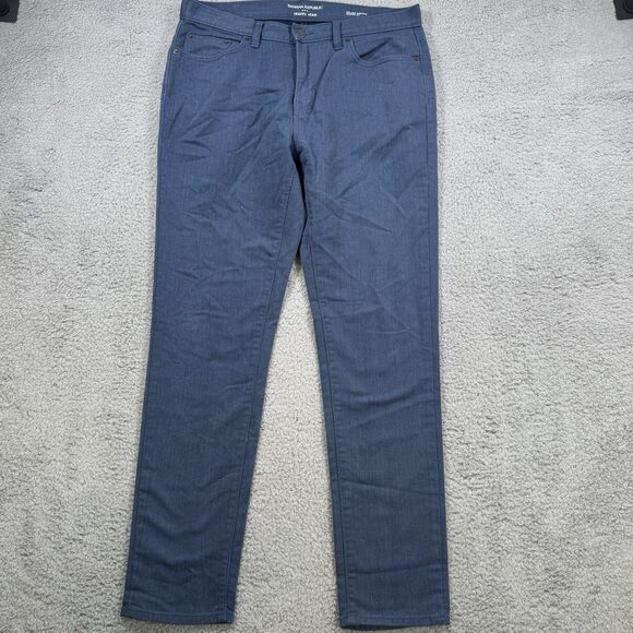 Banana Republic Pants Mens 32x30 Blue Athletic Fit Traveler Chino Straight Leg - Picture 1 of 11